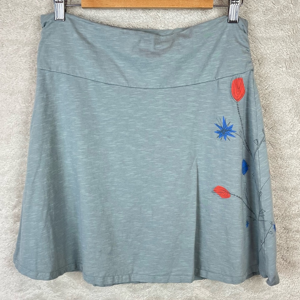 HORNY TOAD Chaka Skirt Medium Floral Embroidery Organic Cotton